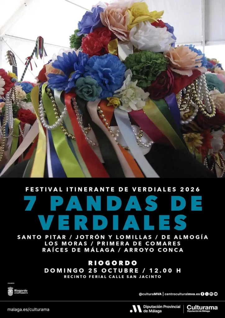 Festival Itinerante de Verdiales 2026 en Riogordo: siete pandas el 25 de octubre