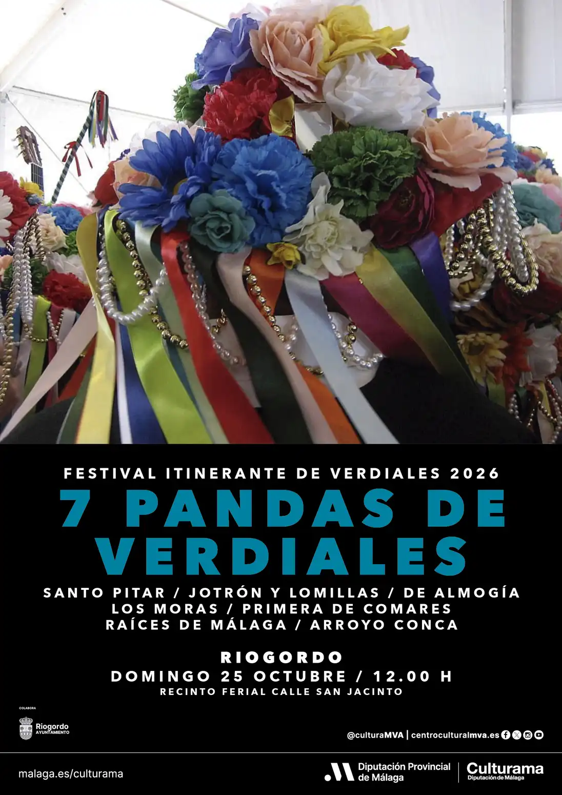 Festival Itinerante de Verdiales 2026 en Riogordo: siete pandas el 25 de octubre