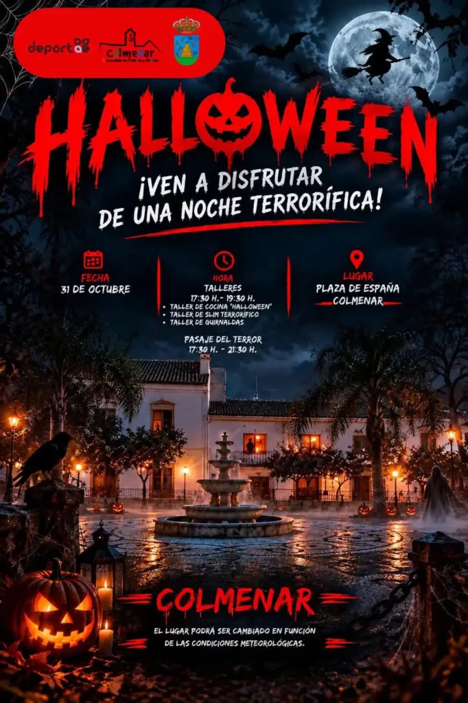 Halloween en Colmenar 2026: talleres y pasaje del terror en la Plaza de España