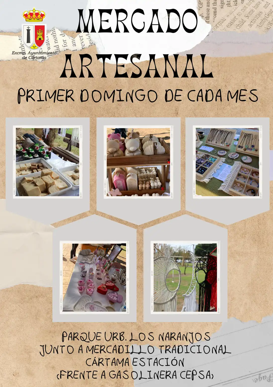 Mercado Artesanal de Cártama: domingo 1 de noviembre en Estación de Cártama
